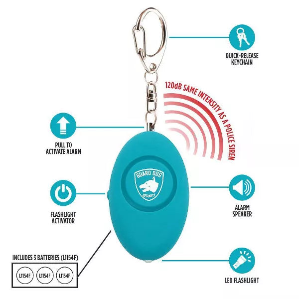 On The Go Protection Set Keychain Pepper Spray with Keychain Alarm and ...
