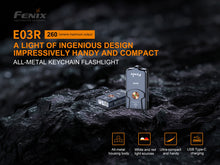 Load image into Gallery viewer, FENIX E03R KEYCHAIN FLASHLIGHT