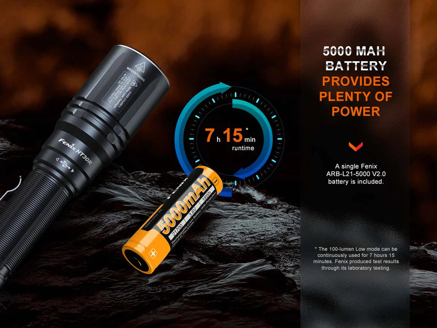 fenix flashlight battery FENIX HT30R WHITE LASER FLASHLIGHT – Hook and Arrow