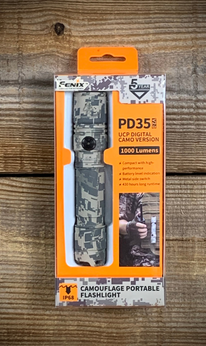 Fenix PD35 V2.0 Digital Camo Edition Tactical Flashlight – Hook and Arrow