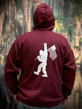 Load image into Gallery viewer, Hoodie w/sasquatch and flag
