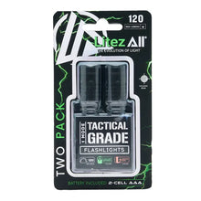Load image into Gallery viewer, LitezAll 120 Lumen Compact Tactical Flashlight 2 Pack