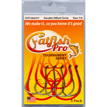 Load image into Gallery viewer, Tournament Series Double Offset Circle Hook by Catfish Pro