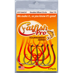 Tournament Series Double Offset Circle Hook by Catfish Pro