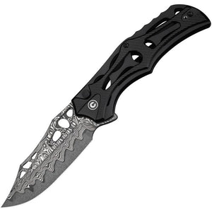Biophase Button Lock Damascus by civivi