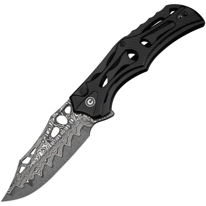 Biophase Button Lock Damascus by civivi