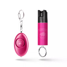 Load image into Gallery viewer, On The Go Protection Set Keychain Pepper Spray with Keychain Alarm and LED