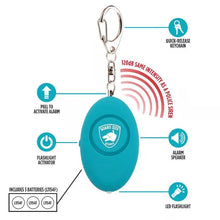 Load image into Gallery viewer, On The Go Protection Set Keychain Pepper Spray with Keychain Alarm and LED