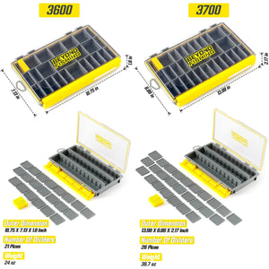 Waterproof Tackle Box 3600 & 3700 Organizer with Adjustable Dividers