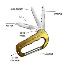 Load image into Gallery viewer, Hitch Blade Multi-Tool Carabiner