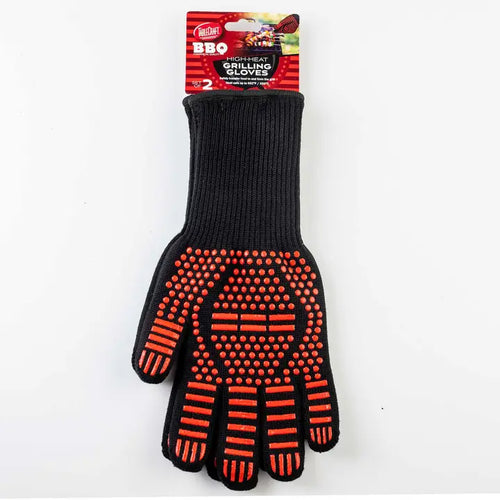 Grilling Gloves, Black/Red, Set of 2
