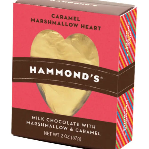 Heart Marshmallows Caramel Milk Choc 2oz