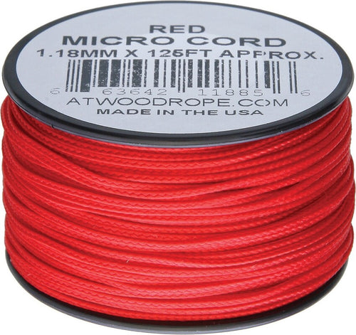 Atwoodrope red Kevlar micro cord 1.18mm 125ft