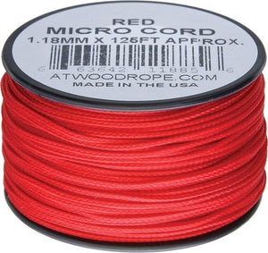 Atwoodrope red Kevlar micro cord 1.18mm 125ft