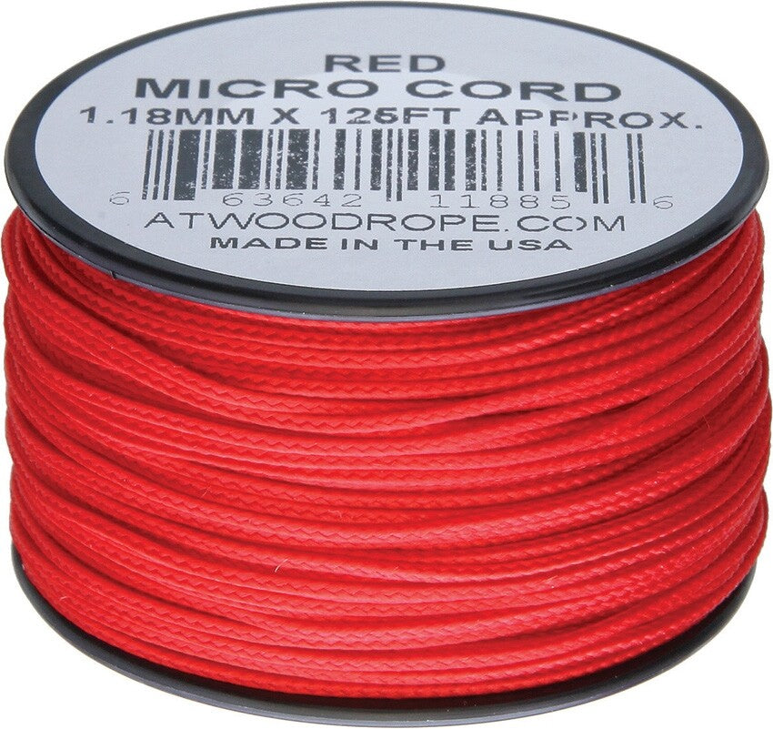 Atwoodrope red Kevlar micro cord 1.18mm 125ft