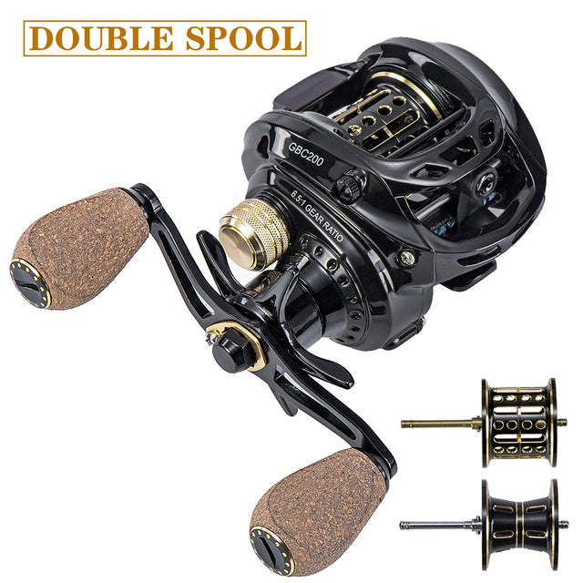 GBC200 142g Ultralight Carbon Fiber BFS Baitcasting Fishing Reel Doubl – Hook and Arrow