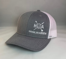 Load image into Gallery viewer, Hook and Arrow Hat, Heather Grey, Trucket