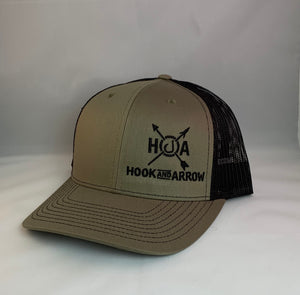 Hook and Arrow Hat, Loden/black, Trucket