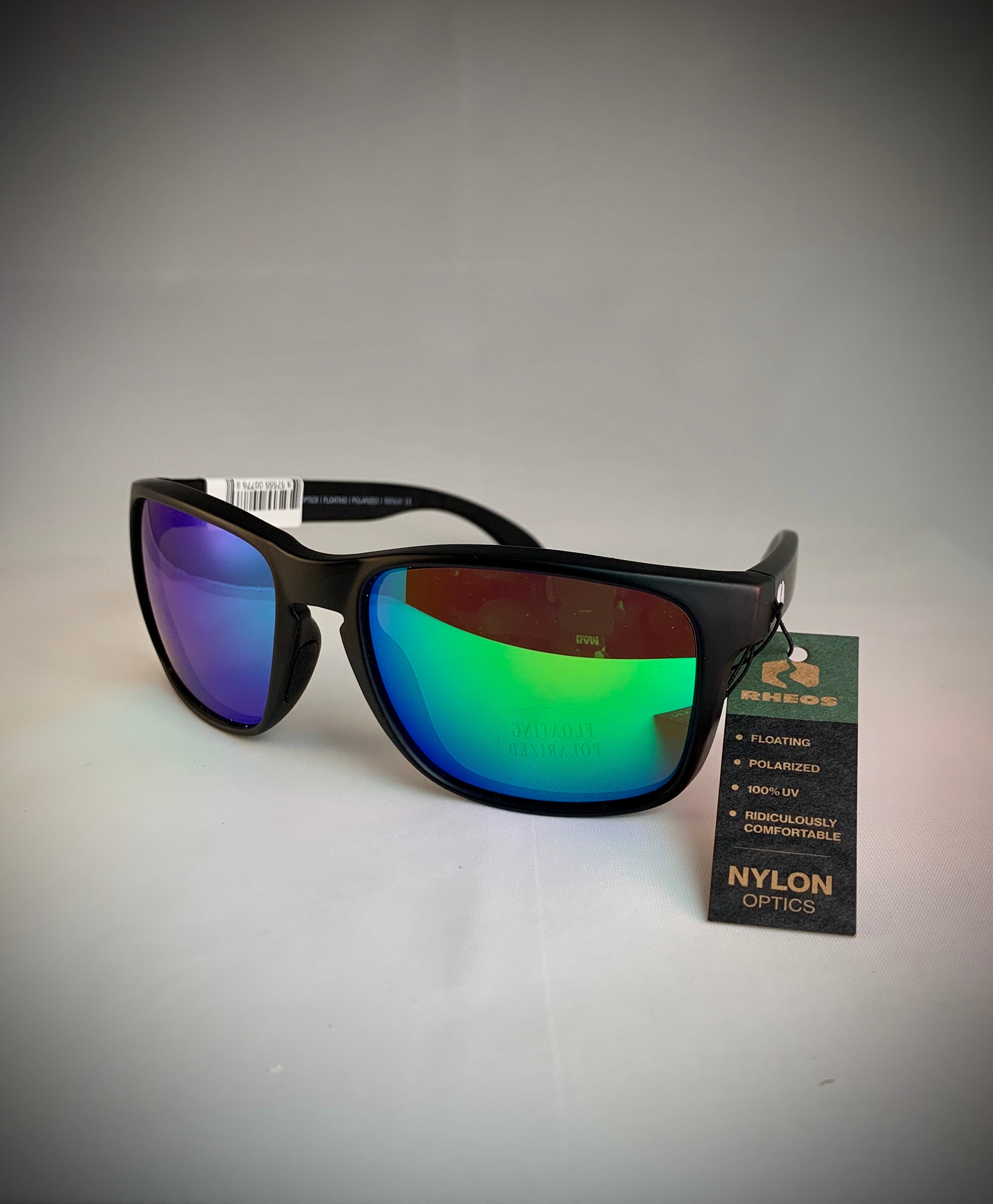 Rheos Floating Sunglasses Coopers Gunmetal & Emerald