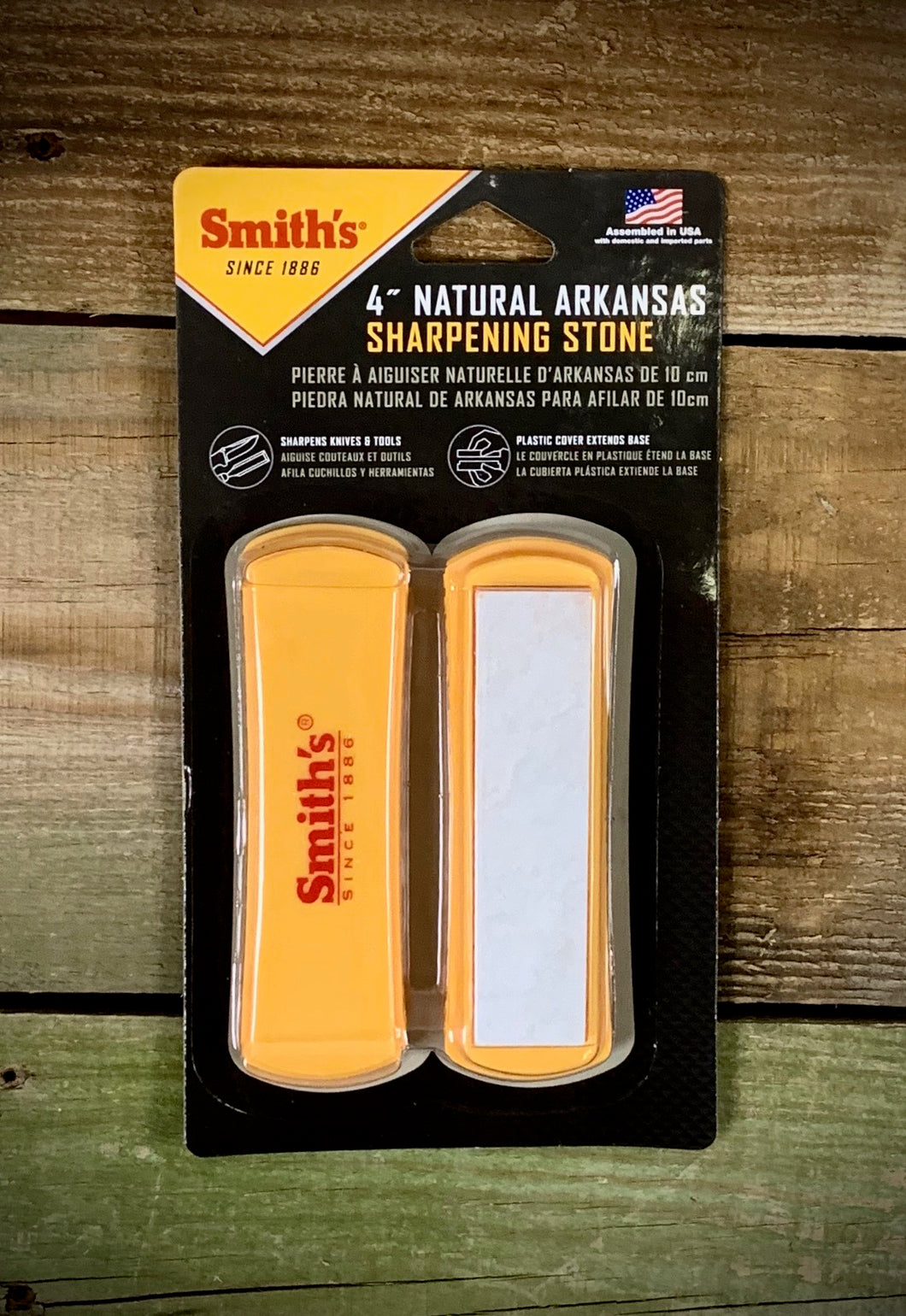 4IN. Natural Arkansas Sharpening Stone W/ Cover-Best stone for sharpening and polishing at the same time