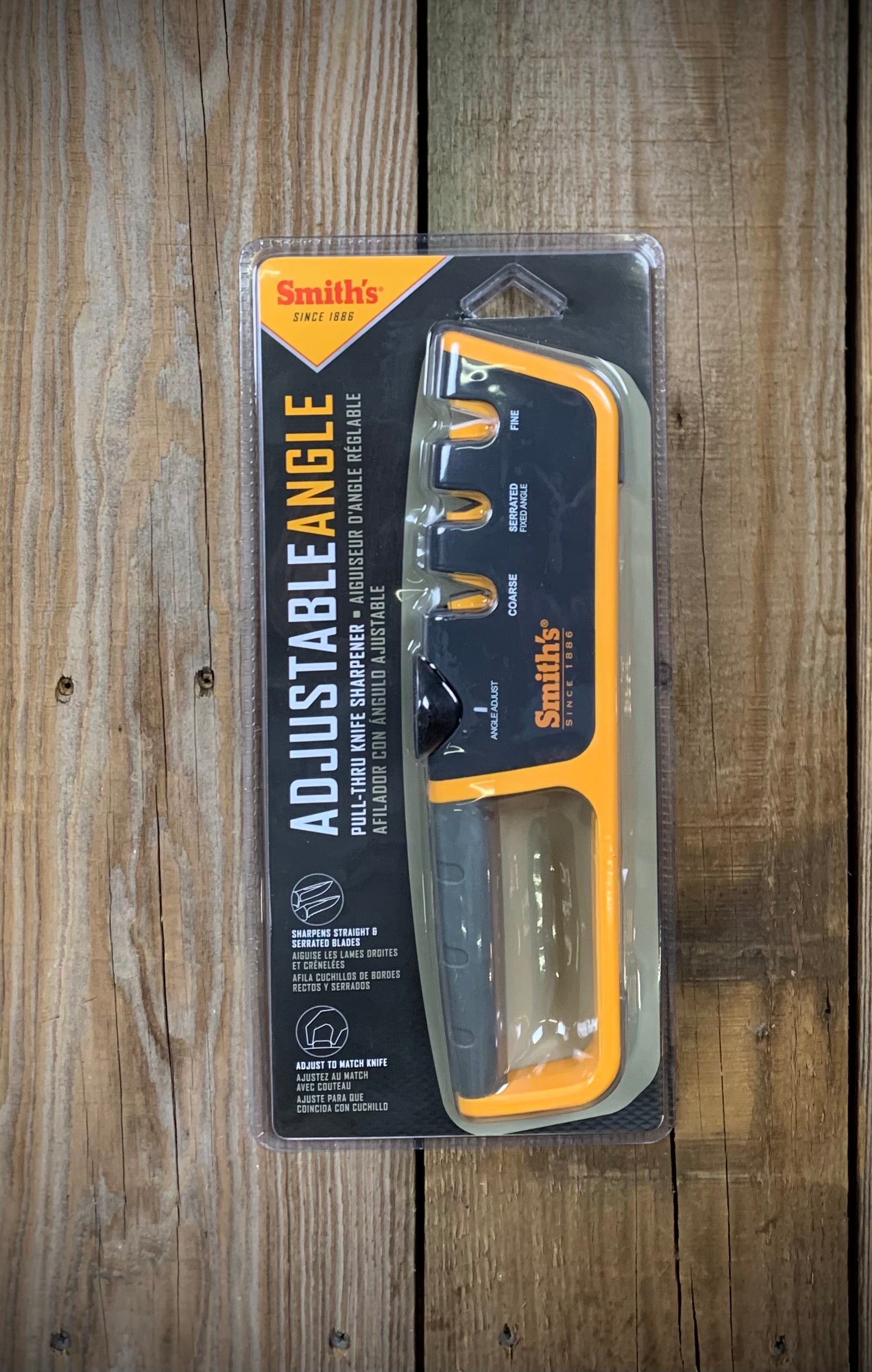 Pull-Thru adjustable angle knife sharpener