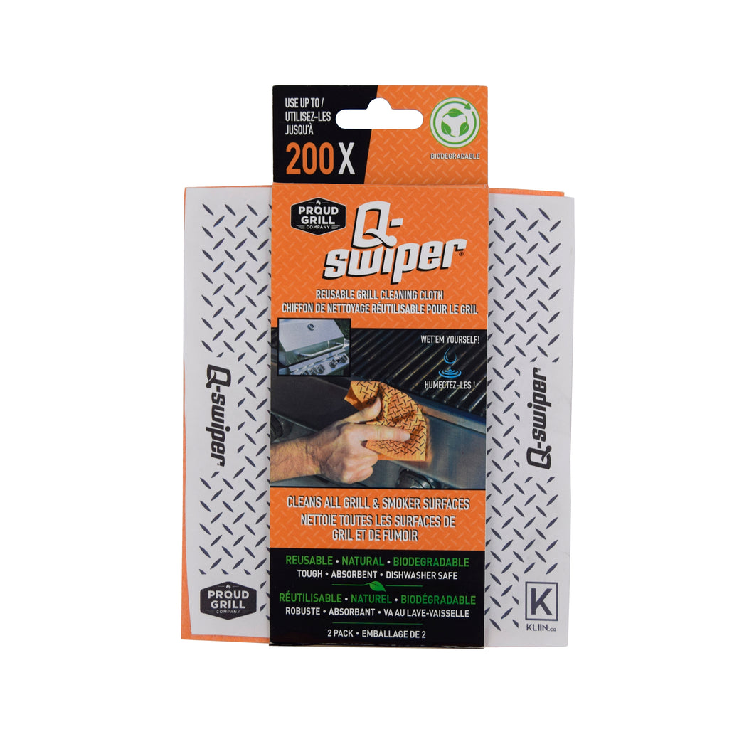 Q-Swiper Reusable Grill Cleaning Cloths - 2 Pack